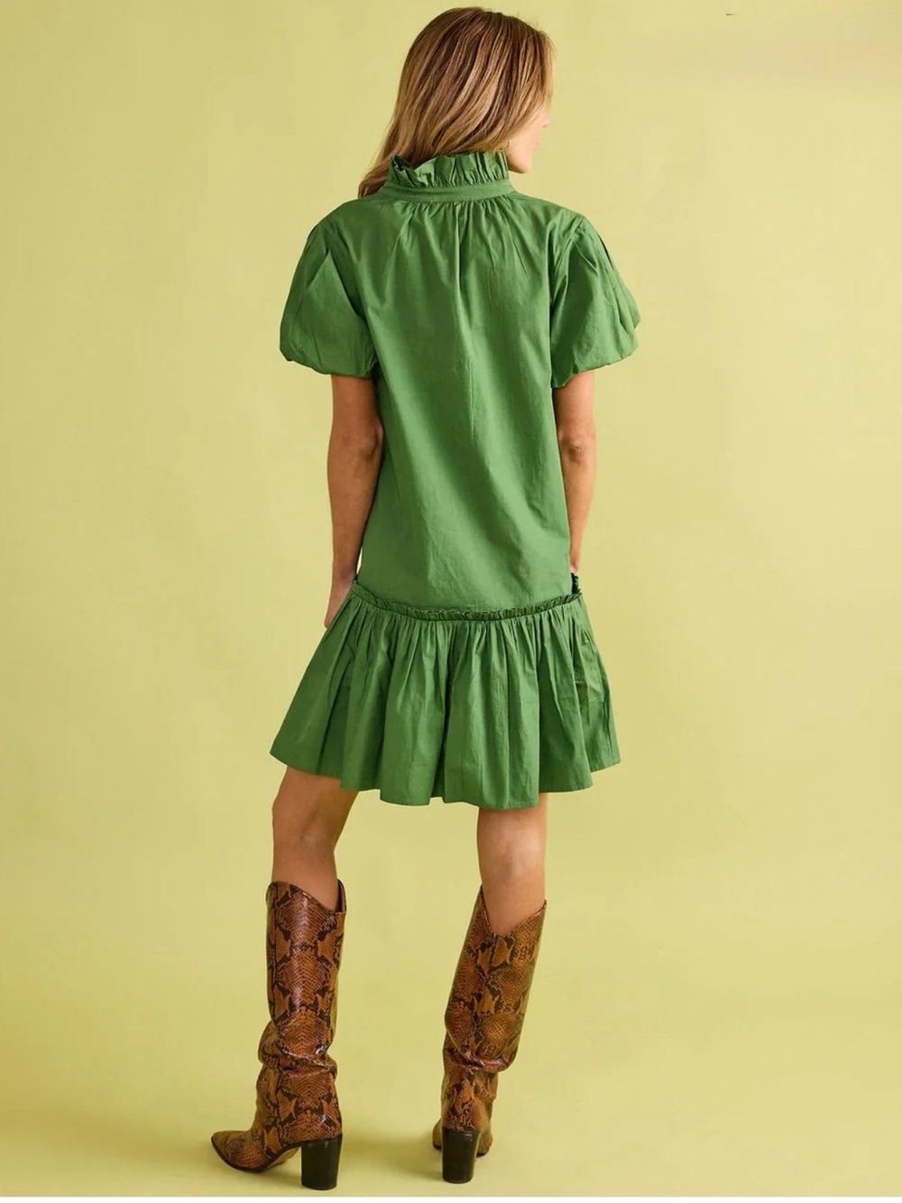 Double A Gia Dress - Boxwood - Picture 6 of 7